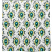 Peacock veren:  naadloze achtergrond. douchegordijn (Voorkant)