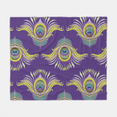 Peacock veren: naadloze achtergrond. fleece deken (Voorkant (Horizontaal))