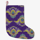 Peacock veren:  naadloze achtergrond. kleine kerstsok (Voorkant)