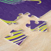 Peacock veren: naadloze achtergrond. legpuzzel (Zijkant)