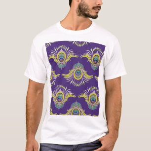 Peacock veren:  naadloze achtergrond. t-shirt