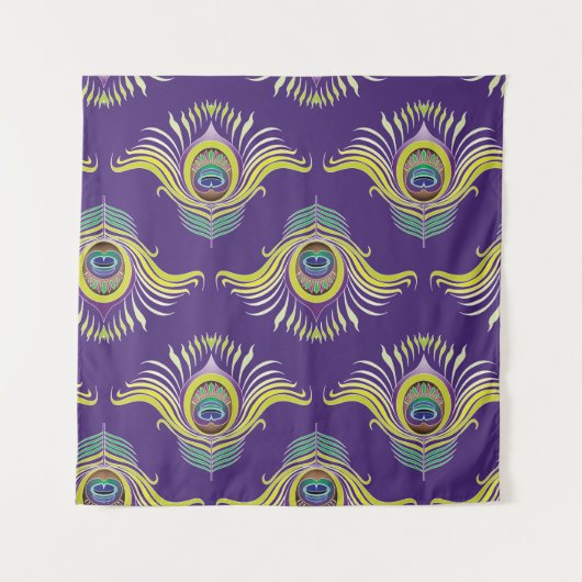 Peacock veren: naadloze achtergrond. wandkleed (Voorkant)
