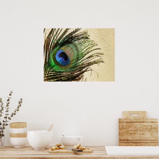 Peacock-veren op Poster (Keuken)