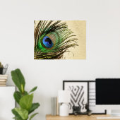 Peacock-veren op Poster (Thuiskantoor)