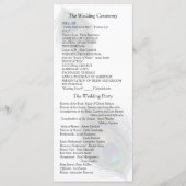 Peacock veren op zwarte bruiloft programma programmakaart (Achterkant)