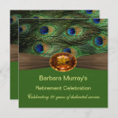 Peacock veren Pensioenpartij Kaart (Voorkant / Achterkant)