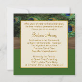 Peacock veren Pensioenpartij Kaart (Achterkant)