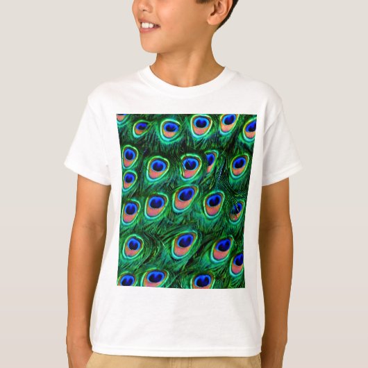 Peacock veren_ t-shirt (Voorkant)