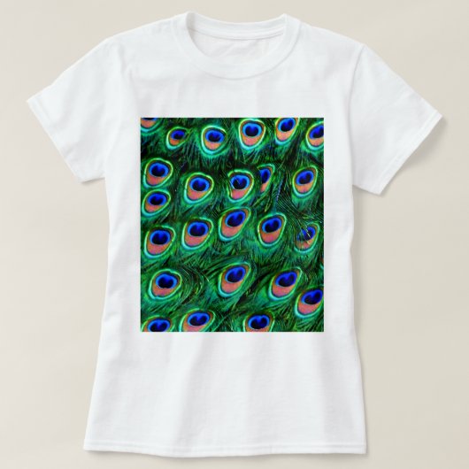 Peacock veren_ t-shirt (Design voorkant)