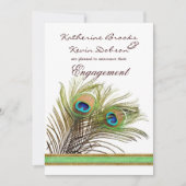 Peacock veren Verloving aankondiging (Voorkant)