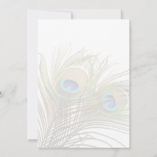 Peacock veren Verloving aankondiging (Achterkant)