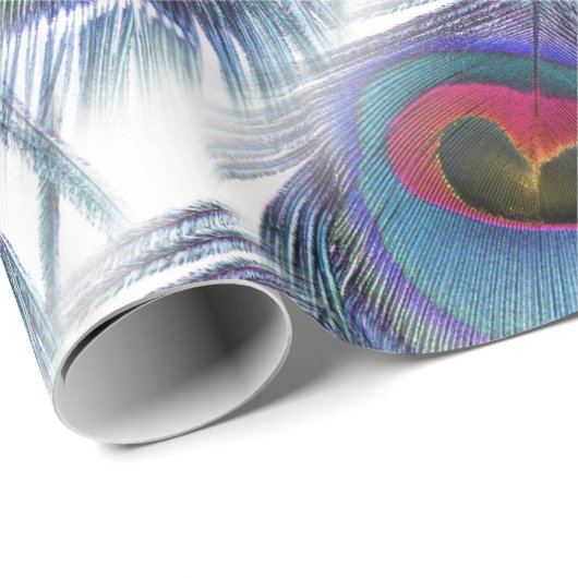 Peacock-veren Verpakkingspapier Cadeaupapier (Rol Hoek)