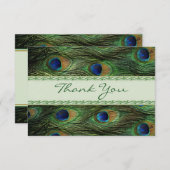 Peacock veren Weddenschap Bedankt (Voorkant / Achterkant)