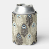 Peacock verenpatroon, stijl. blikjeskoeler (Blikje Voorkant)