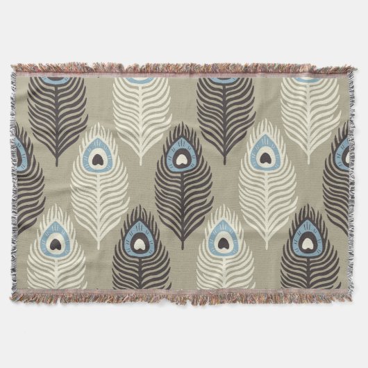 Peacock verenpatroon, stijl. deken (Voorkant)