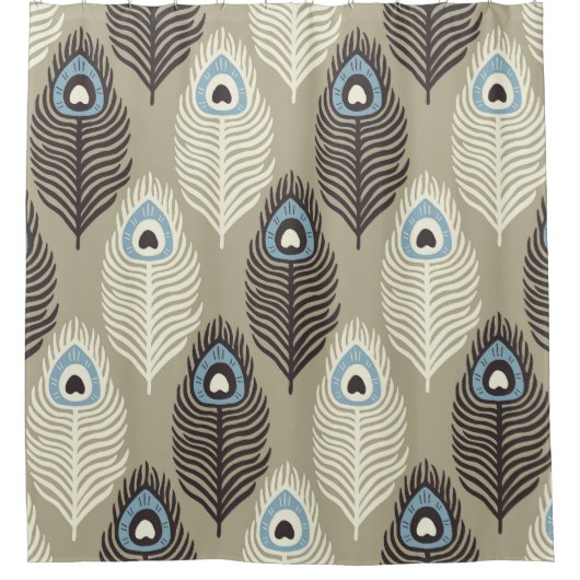 Peacock verenpatroon, stijl. douchegordijn (Voorkant)
