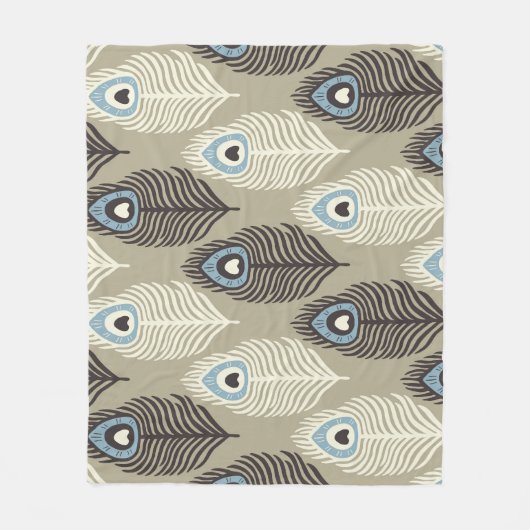 Peacock verenpatroon,  stijl. fleece deken (Voorkant)