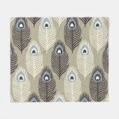 Peacock verenpatroon,  stijl. fleece deken (Voorkant (Horizontaal))