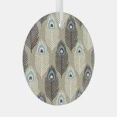 Peacock verenpatroon,  stijl. glas ornament (Voorkant Rechts)