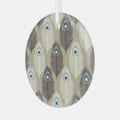 Peacock verenpatroon,  stijl. glas ornament (Voorkant links)