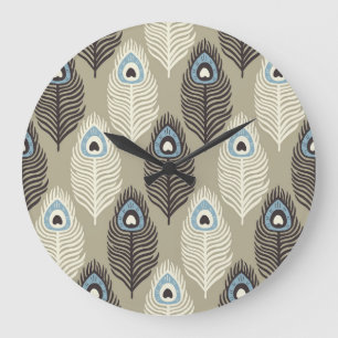 Peacock verenpatroon,  stijl. grote klok