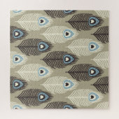 Peacock verenpatroon, stijl. legpuzzel (Horizontaal)