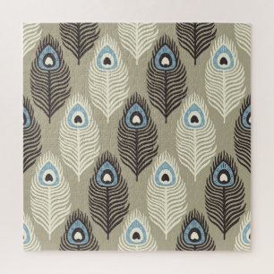 Peacock verenpatroon,  stijl. legpuzzel
