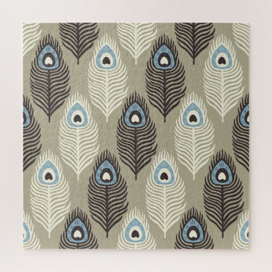 Peacock verenpatroon, stijl. legpuzzel (Verticaal)