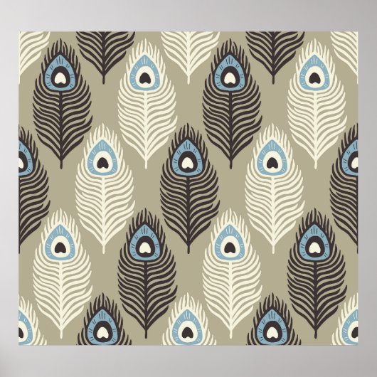 Peacock verenpatroon, stijl. poster (Voorkant)