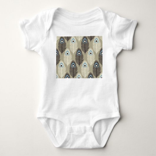 Peacock verenpatroon,  stijl. romper (Voorkant)
