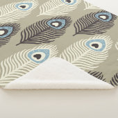 Peacock verenpatroon, stijl. sherpa deken (3/4)