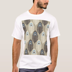 Peacock verenpatroon,  stijl. t-shirt