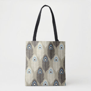 Peacock verenpatroon, stijl. tote bag