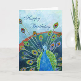 Peacock Verjaardag Kaart