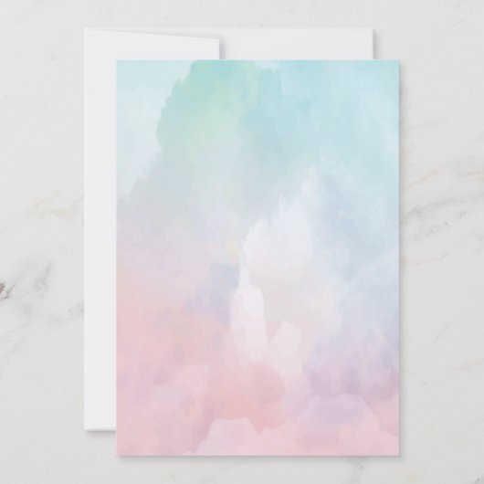 Peacock verjaardagsfeest Uitnodiging (Achterkant)