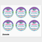 Peacock Verjaardagsfeestje Dank u Label (Vel)