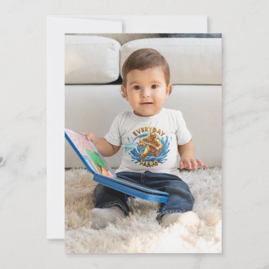 Peacock verjaardagsviering - 1 jaar! kaart (Achterkant)