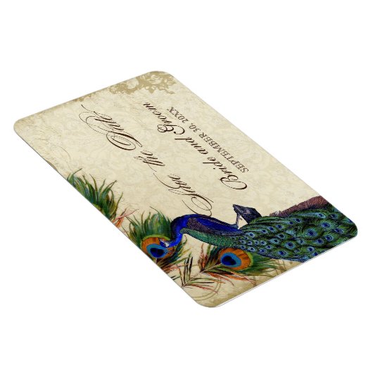 Peacock & Veters Formaal sparen de Datum Zwarte Ta Magneet (Rechterzijde)