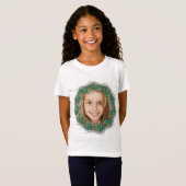 Peacock vether foto kinder sjabloon t-shirts (Voorkant volledig)
