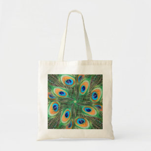 Peacock vether kaleidoscoop tote bag