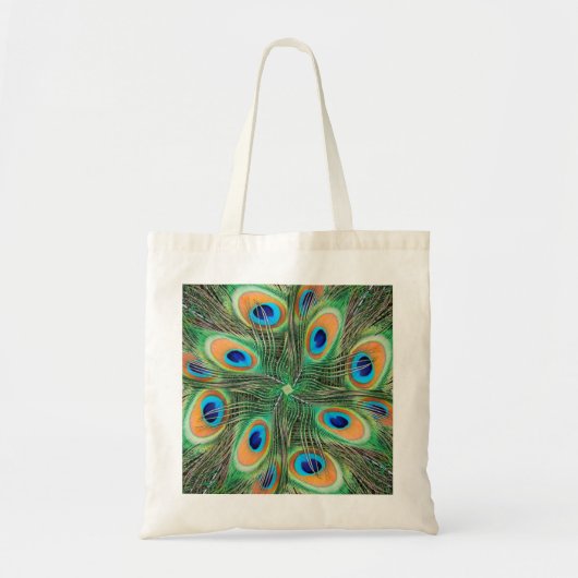 Peacock vether kaleidoscoop tote bag (Voorkant)