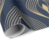 Peacock vether ombre patroon ditzy floral motif. cadeaupapier (Rol Hoek)