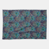 Peacock vether paisley paars blauwgroen goudboho theedoek (Horizontaal)