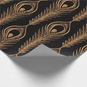 Peacock vethers luxe patronen naadloos. Oriënt Cadeaupapier (Hoek)