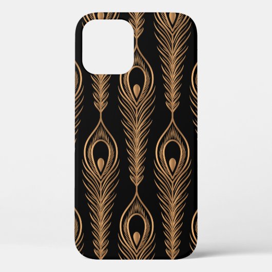 Peacock vethers luxe patronen naadloos. Oriënt Case-Mate iPhone Case (Achterkant)