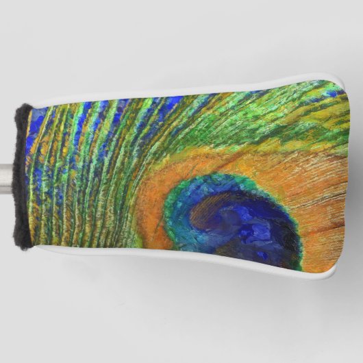 Peacock Vette kunst Golfheadcover (Voorkant)