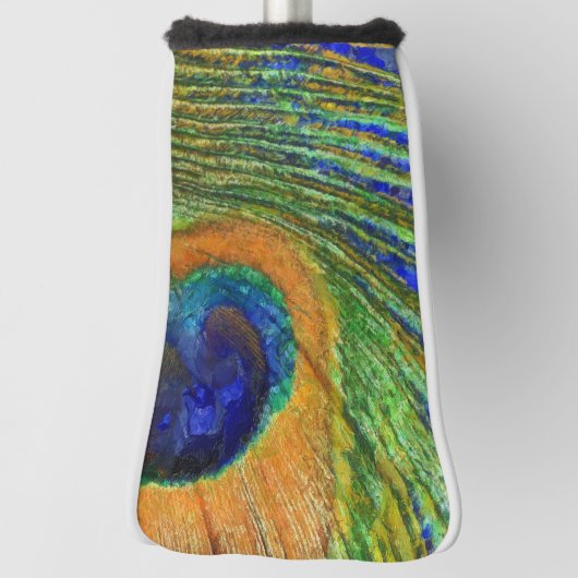 Peacock Vette kunst Golfheadcover (Draai 90)