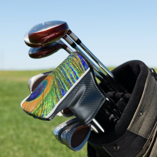 Peacock Vette kunst Golfheadcover (Insitu)