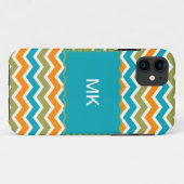 Peacock Vibrant Tribal Zigzag Case-Mate iPhone Case (Achterkant (horizontaal))