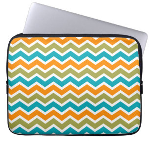 Peacock Vibrant Tribal Zigzag Laptop Sleeve